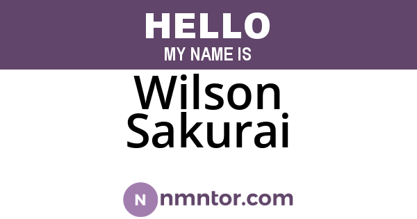 Wilson Sakurai