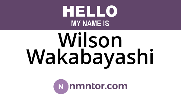 Wilson Wakabayashi