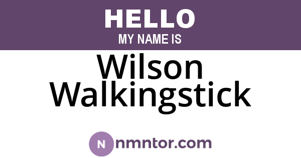 Wilson Walkingstick