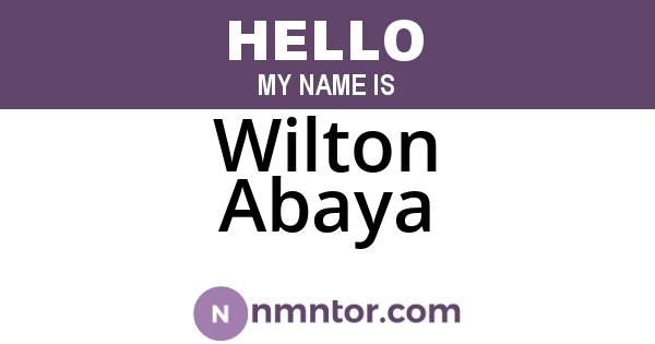 Wilton Abaya