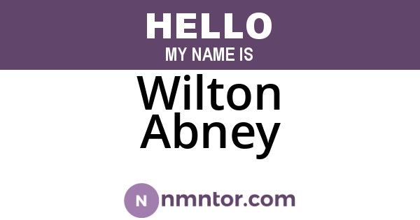 Wilton Abney