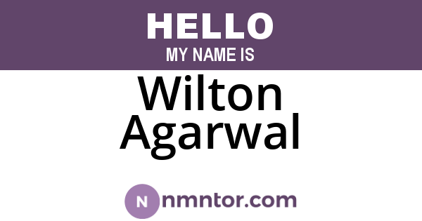 Wilton Agarwal
