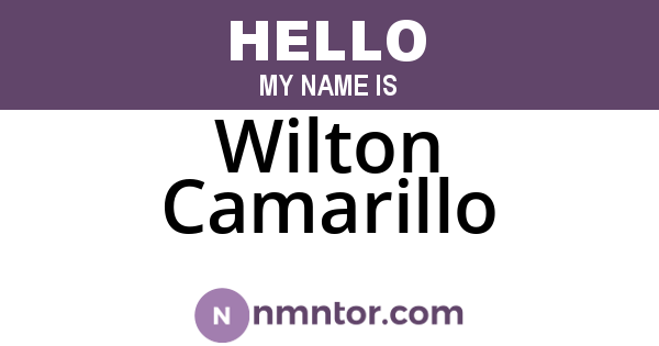 Wilton Camarillo