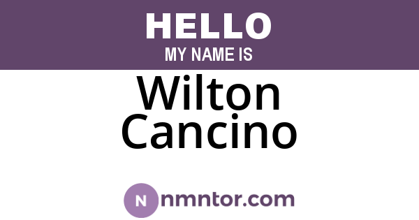Wilton Cancino