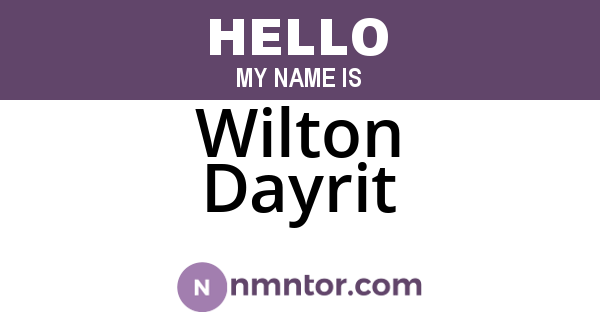 Wilton Dayrit