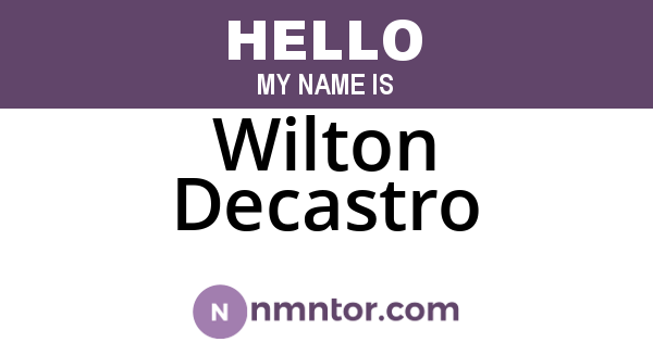 Wilton Decastro
