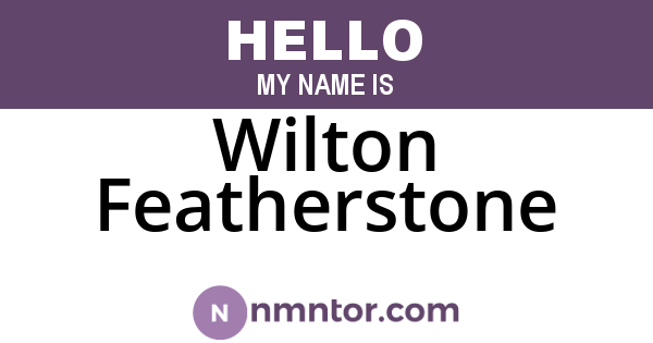Wilton Featherstone