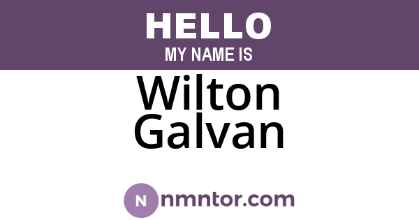 Wilton Galvan