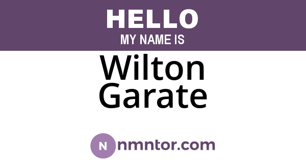 Wilton Garate
