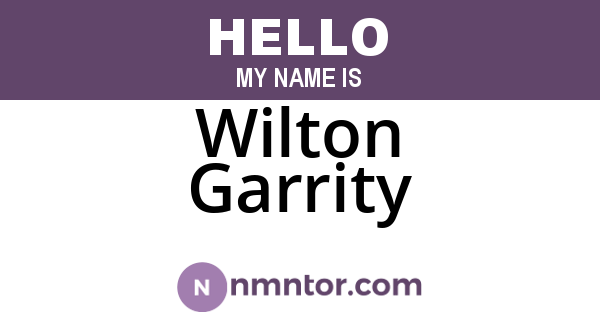 Wilton Garrity
