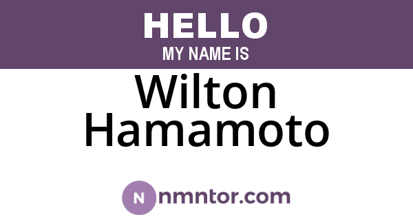 Wilton Hamamoto