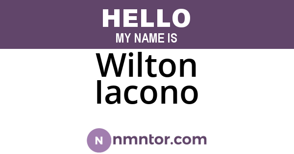 Wilton Iacono