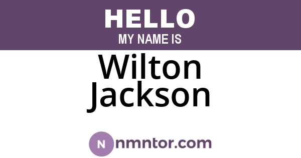 Wilton Jackson