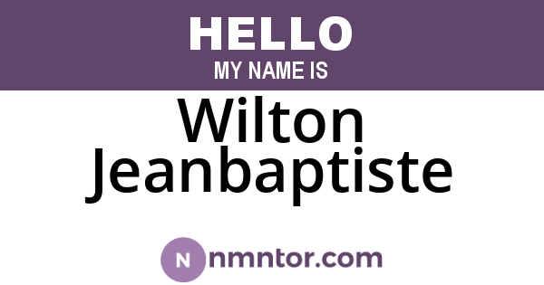 Wilton Jeanbaptiste