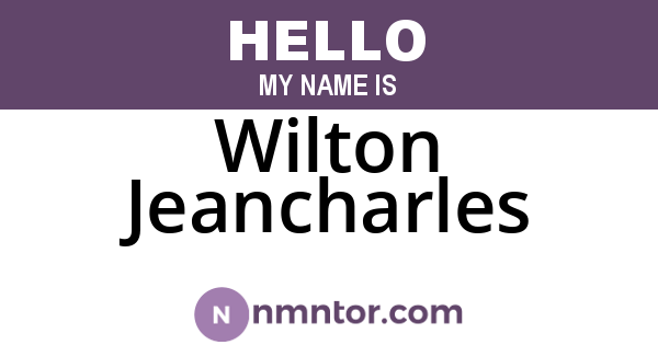 Wilton Jeancharles