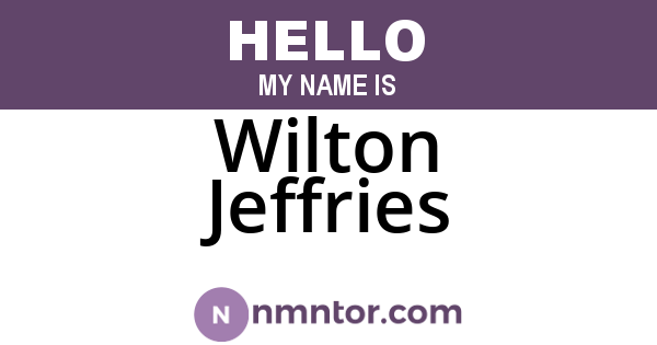 Wilton Jeffries