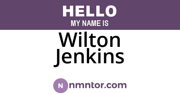 Wilton Jenkins