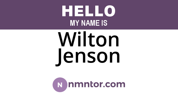 Wilton Jenson