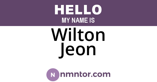 Wilton Jeon