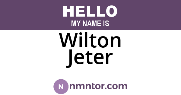 Wilton Jeter
