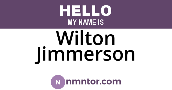 Wilton Jimmerson