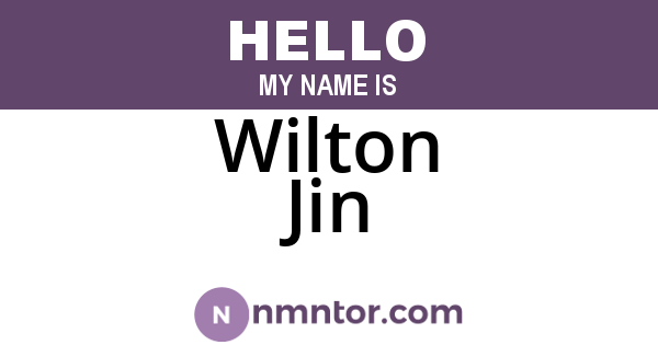 Wilton Jin