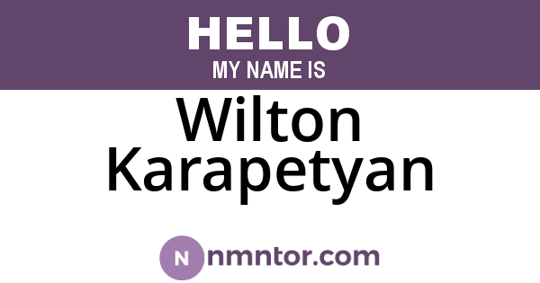 Wilton Karapetyan