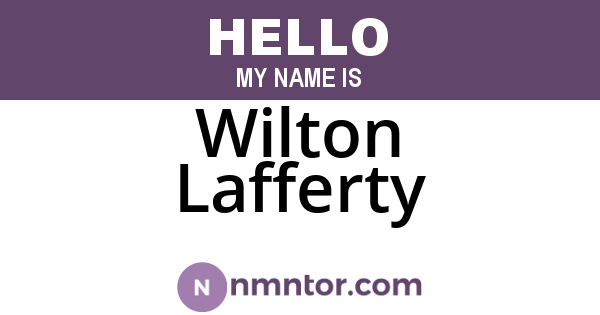 Wilton Lafferty