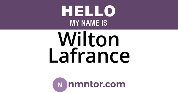 Wilton Lafrance