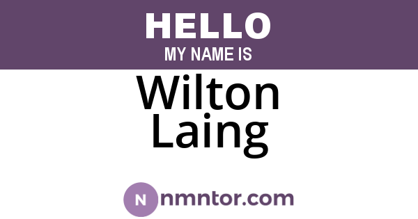 Wilton Laing