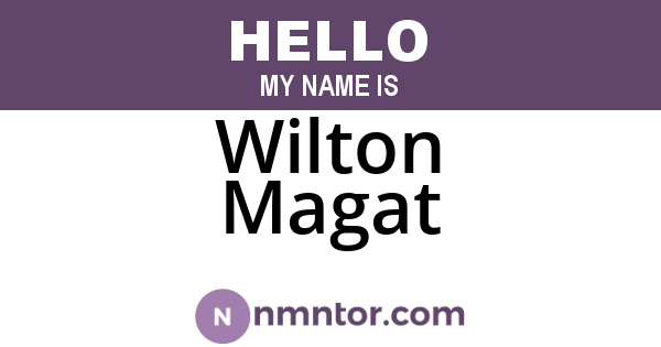 Wilton Magat