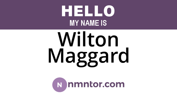 Wilton Maggard