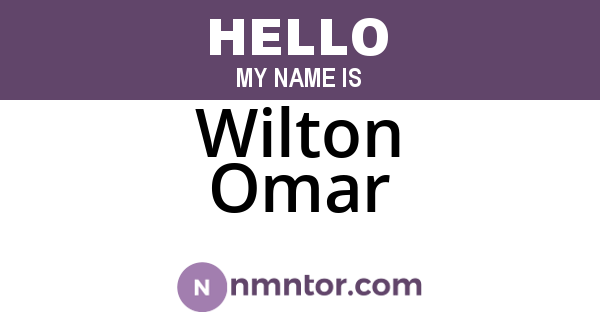 Wilton Omar