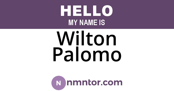 Wilton Palomo