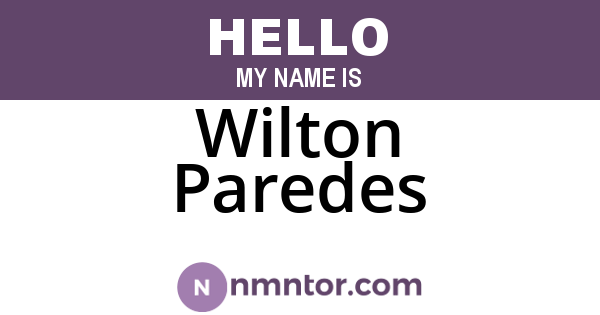 Wilton Paredes