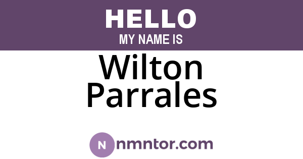 Wilton Parrales