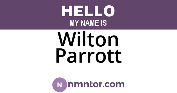 Wilton Parrott