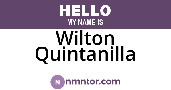 Wilton Quintanilla