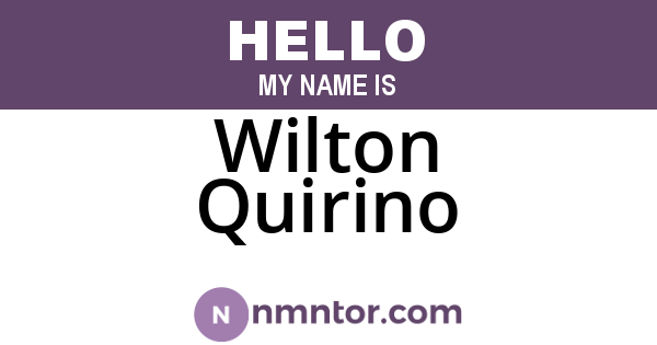 Wilton Quirino