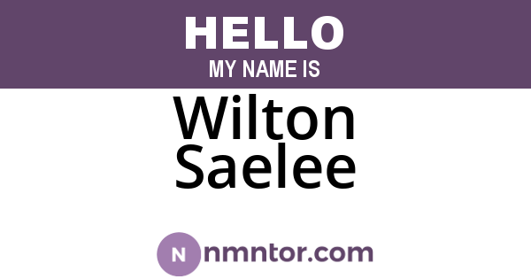 Wilton Saelee