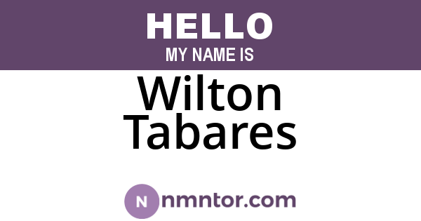 Wilton Tabares