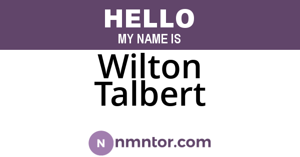 Wilton Talbert