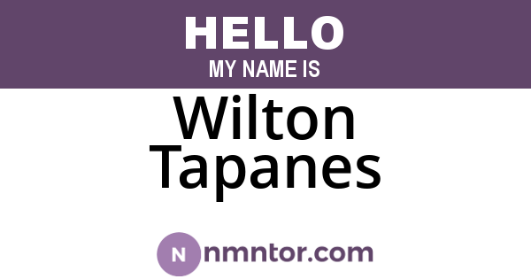Wilton Tapanes