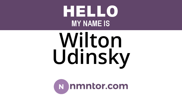 Wilton Udinsky