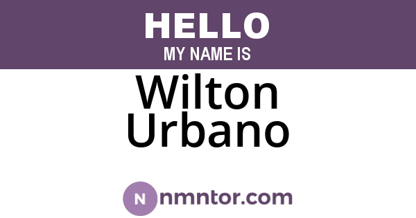 Wilton Urbano
