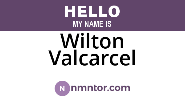 Wilton Valcarcel