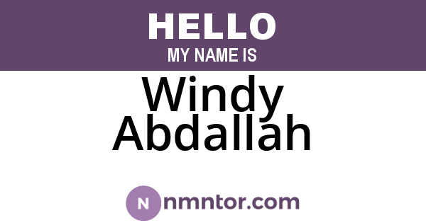 Windy Abdallah