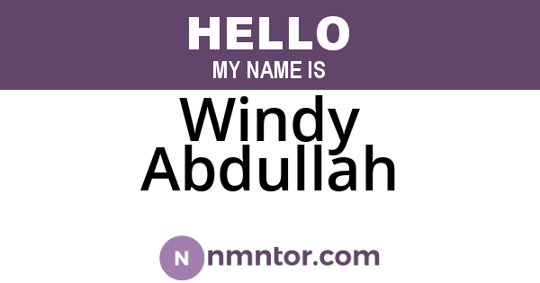 Windy Abdullah
