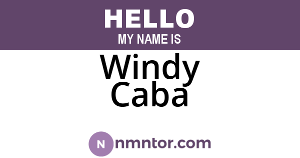 Windy Caba