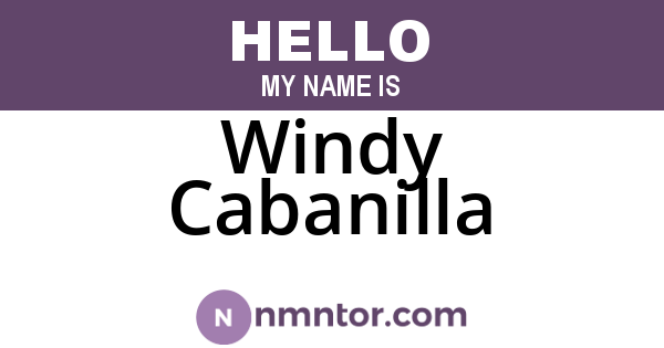 Windy Cabanilla